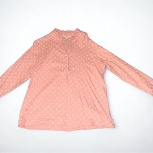 AND Blush Pink Polka Dot Blouse Size 14